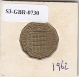 S3-GBR-1730 Verenigd Koninkrijk 3 pence 1962  FI KM# 900