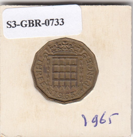 S3-GBR-1733 Verenigd Koninkrijk 3 pence 1965  FI KM# 900