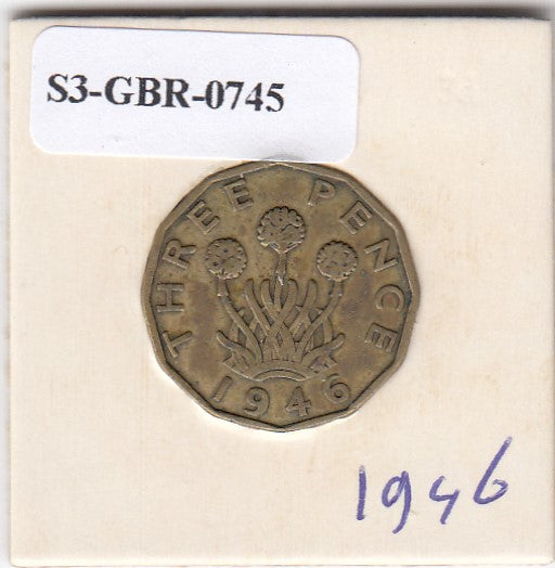 S3-GBR-1745 Verenigd Koninkrijk 3 pence 1946  FI KM# 849