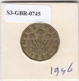 S3-GBR-1745 Verenigd Koninkrijk 3 pence 1946  FI KM# 849