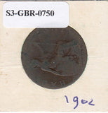 S3-GBR-1750 Verenigd Koninkrijk ½ penny 1902  FI- KM# 793