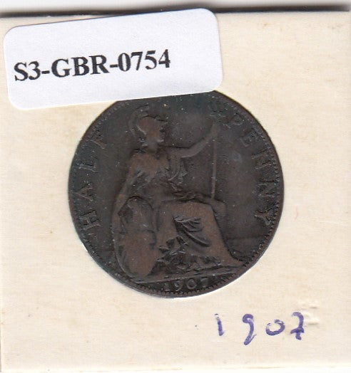 S3-GBR-1754 Verenigd Koninkrijk ½ penny 1907  FI- KM# 793