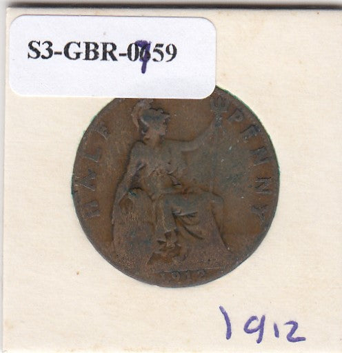 S3-GBR-1759 Verenigd Koninkrijk ½ penny 1912  FI KM# 809