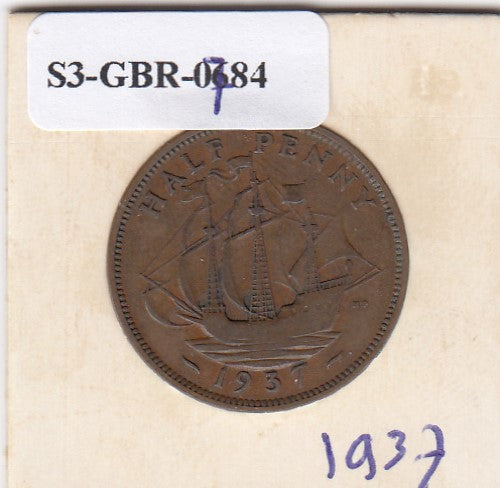S3-GBR-1784 Verenigd Koninkrijk ½ penny 1937 ZF KM# 844
