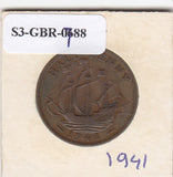 S3-GBR-1788 United Kingdom ½ penny 1941 VF/XF KM# 844
