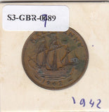S3-GBR-1789 Verenigd Koninkrijk ½ penny 1942  VF KM# 844