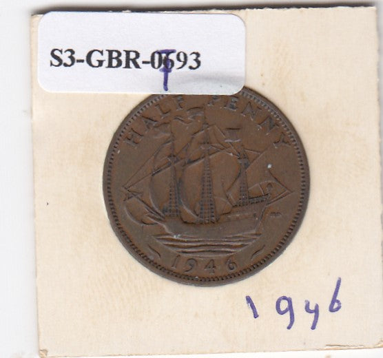 S3-GBR-1793 Verenigd Koninkrijk ½ penny 1946 XF KM# 844