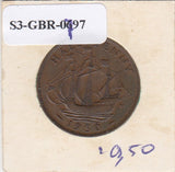 S3-GBR-1797 Verenigd Koninkrijk ½ penny 1950  XF/UNC KM# 868