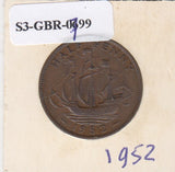 S3-GBR-1799 Verenigd Koninkrijk ½ penny 1952 XF/UNC KM# 868