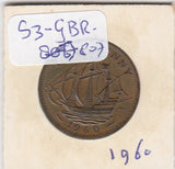S3-GBR-1807 Verenigd Koninkrijk ½ penny 1960 XF KM# 896