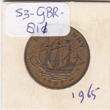 S3-GBR-1811 Verenigd Koninkrijk ½ penny 1965  XF KM# 896