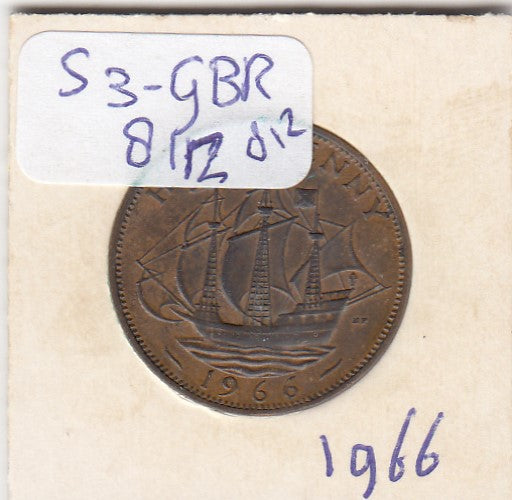 S3-GBR-1812 Verenigd Koninkrijk ½ penny 1966  XF KM# 896