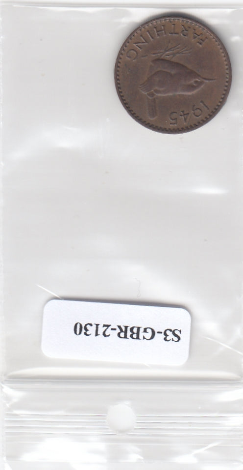S3-GBR-2130 Verenigd Koninkrijk Farthing 1945  XF KM843