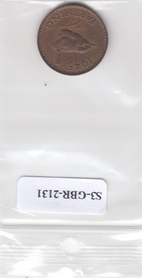 S3-GBR-2131 Verenigd Koninkrijk Farthing 1945  XF KM843