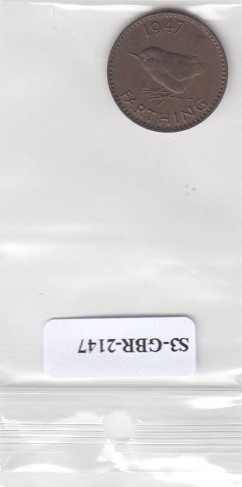 S3-GBR-2147 Verenigd Koninkrijk Farthing 1947  VF KM843