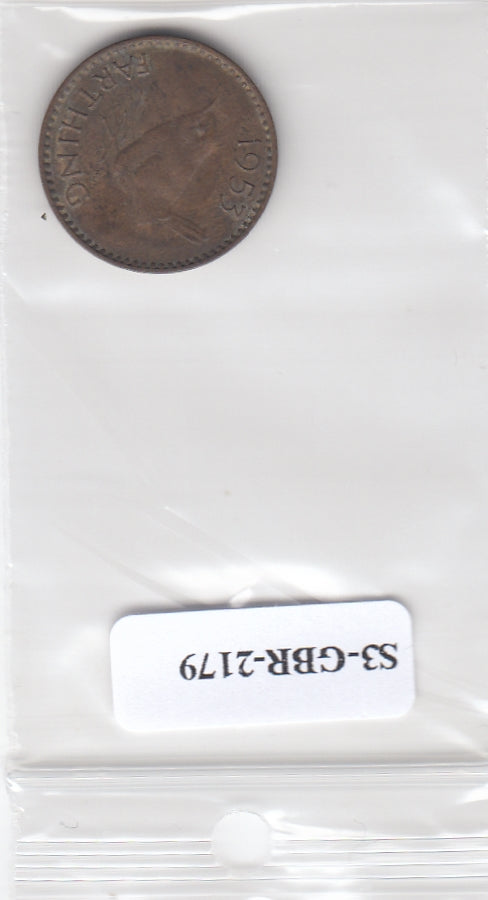 S3-GBR-2179 Verenigd Koninkrijk Farthing 1953  VF KM881