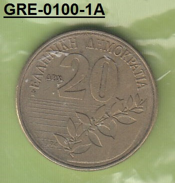 S3-GRE-0100-01 Griekenland 20 drachmas 1994  UNC KM 154