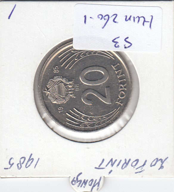 S3-HUN-0260-01 Hungary 20 forint 1985  xf KM# 630