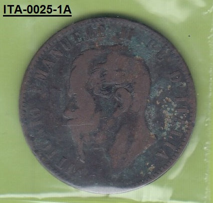 S3-ITA-0025-01 Italy 10 centesimi 1867 OM FI/VF KM 11
