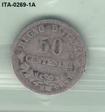S3-ITA-0269-01 Italy 50 centesimi 1863 M FI KM 14