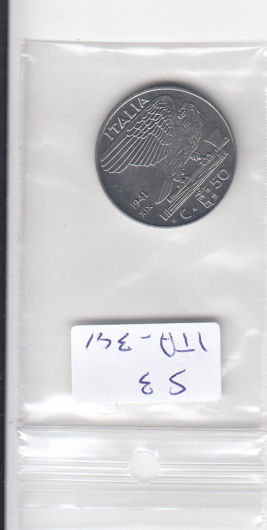S3-ITA-0341 Italy 50 centsimi 1941  XF KM76b mag