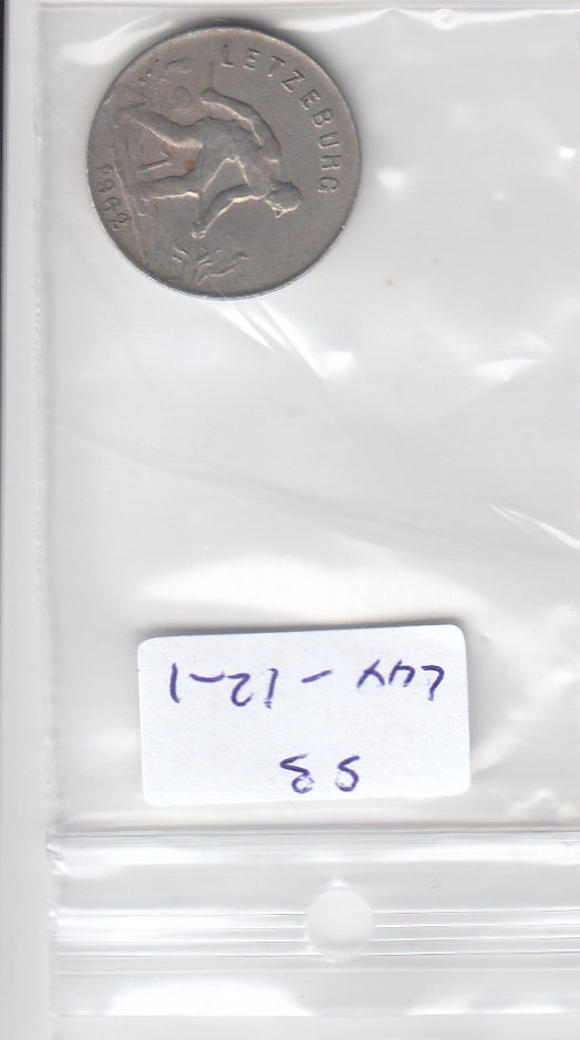 S3-LUX-0012-01 Luxemburg 1 franc 1962  VF KM 46