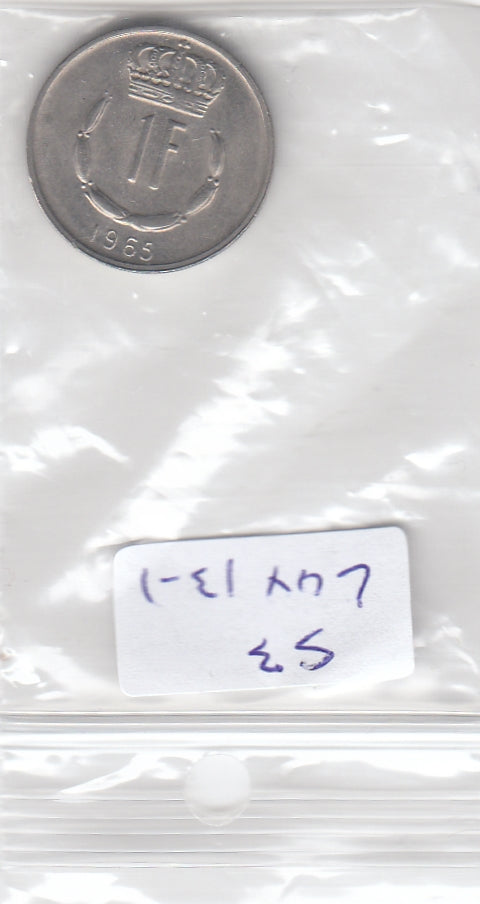 S3-LUX-0013-01 Luxemburg 1 franc 1965 XF/UNC KM55