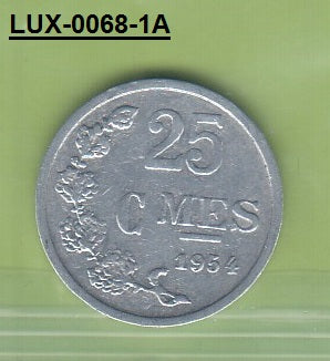 S3-LUX-0068-01 Luxemburg 25 centiem 1954   ZFR KM 45a