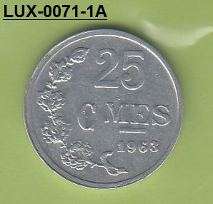 S3-LUX-0071-01 Luxemburg 25 centimes 1963   VF KM 45a