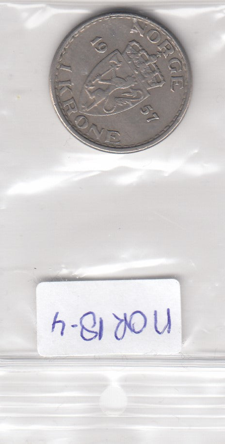 S3-NOR-0018-04 Noorwegen 1 krone 1957  VF KM 397