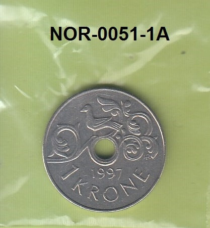 S3-NOR-0051-01 Noorwegen 1 krone 1997  VF KM 462