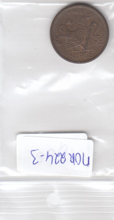 S3-NOR-0224-03 Noorwegen 2 ore 1966  VF KM 410