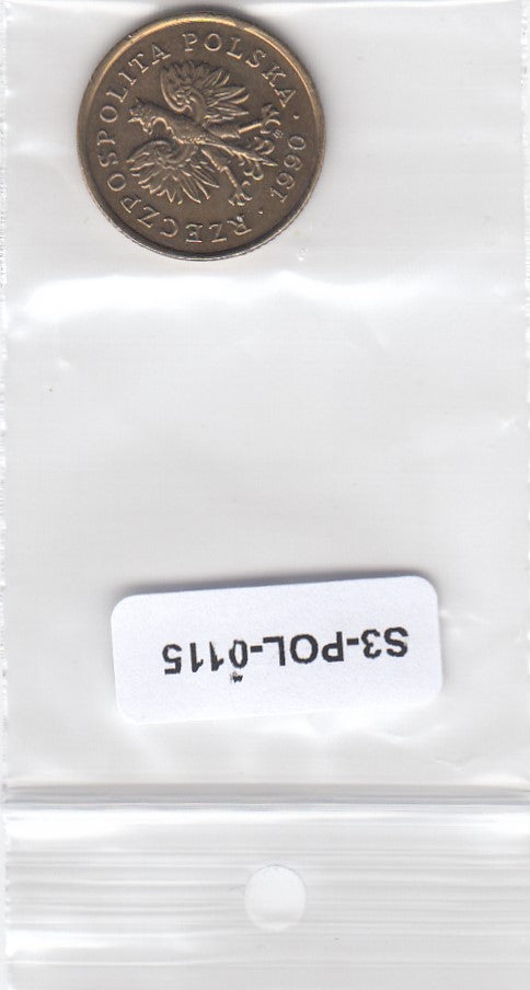 S3-POL-0115-01 Polen 5 groszy 1990  VF Y# 278