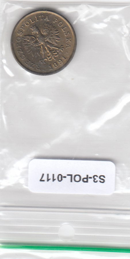 S3-POL-0117-01 Polen 5 groszy 1991  VF Y# 278