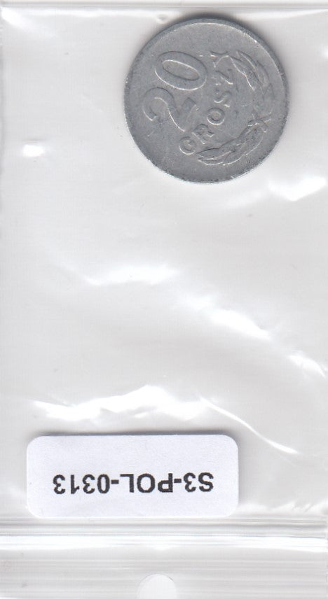 S3-POL-0313 Polen 20 groszy 1949  VF Y# 43a