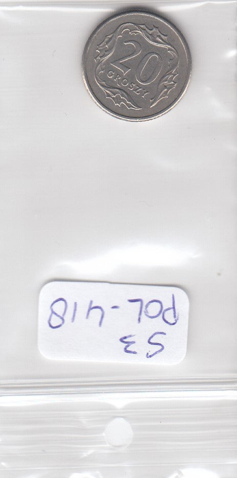 S3-POL-0418 Polen 20 groszy 1997  VF Y# 280