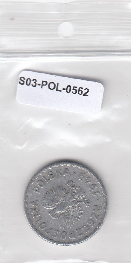 S3-POL-0562 Polen 1 zloty 1949  VF  Y# 45a
