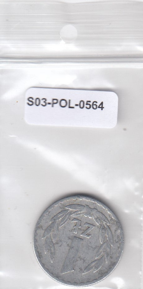 S3-POL-0564 Polen 1 zloty 1949  VF  Y# 45a