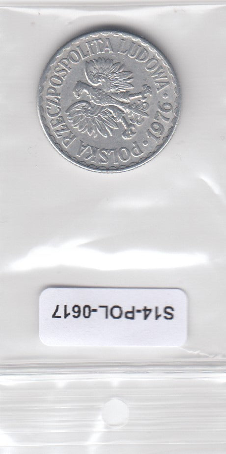 S3-POL-0617 Polen 1 zloty 1976  VF Y# 49.1