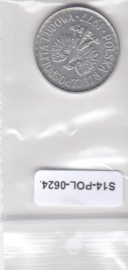 S3-POL-0624 Polen 1 zloty 1977 XF Y# 49.1