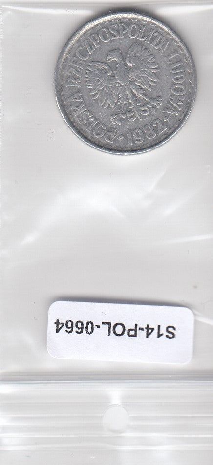 S3-POL-0664 Polen 1 zloty 1982  VF Y# 49.1