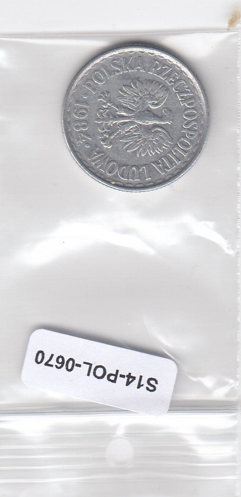 S3-POL-0670 Polen 1 zloty 1984  VF Y# 49.1