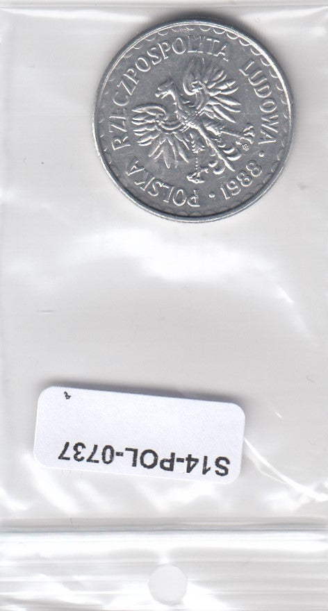 S3-POL-0737 Polen 1 zloty 1988 UNC Y# 49.2