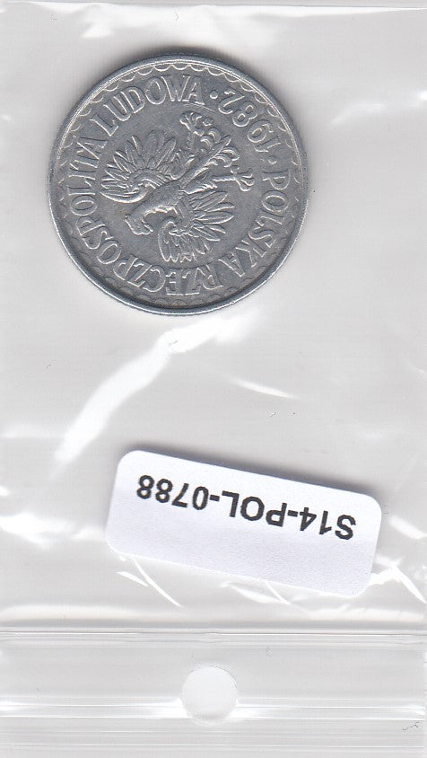 S3-POL-0788 Polen 1 zloty 1982  VF  Y# 49.1