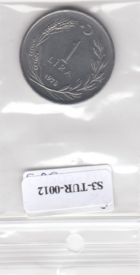 S3-TUR-0012 Turkije 1 lira 1973  VF KM  889a.2