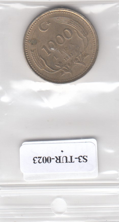 S3-TUR-0023 Turkije 1000 lira 1993  XF KM  997
