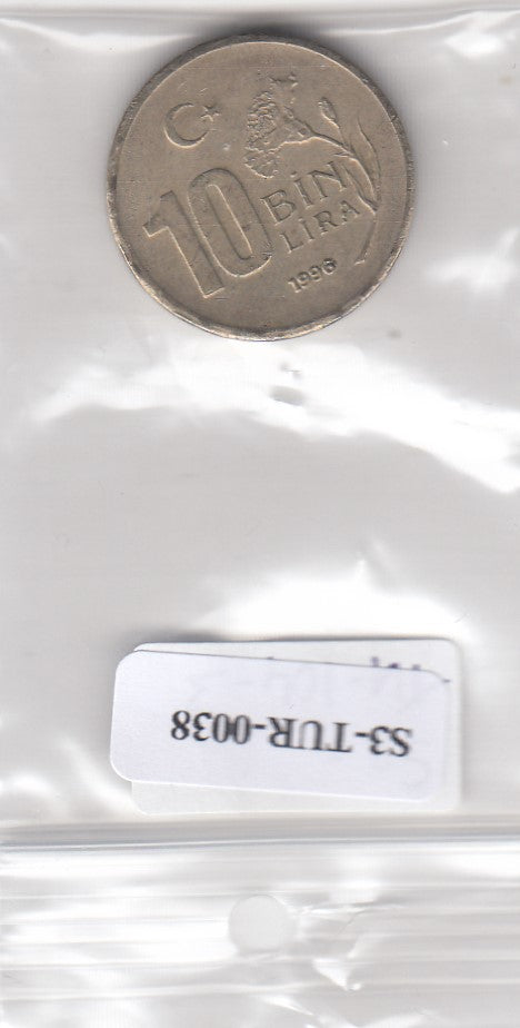 S3-TUR-0038 Turkije 10000 lira 1996  VF KM  1027.1