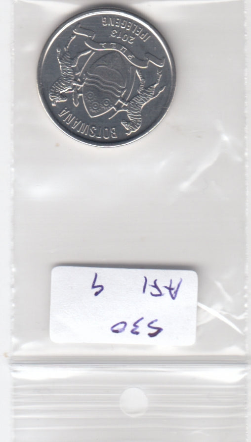S30-AF1-0004-M03 Botswana 50 Thebe UNC 2013 KM34