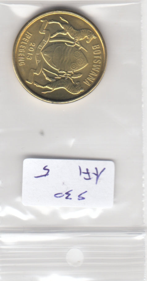 S30-AF1-0005-M04 Botswana 1 Pula UNC 2013 KM35