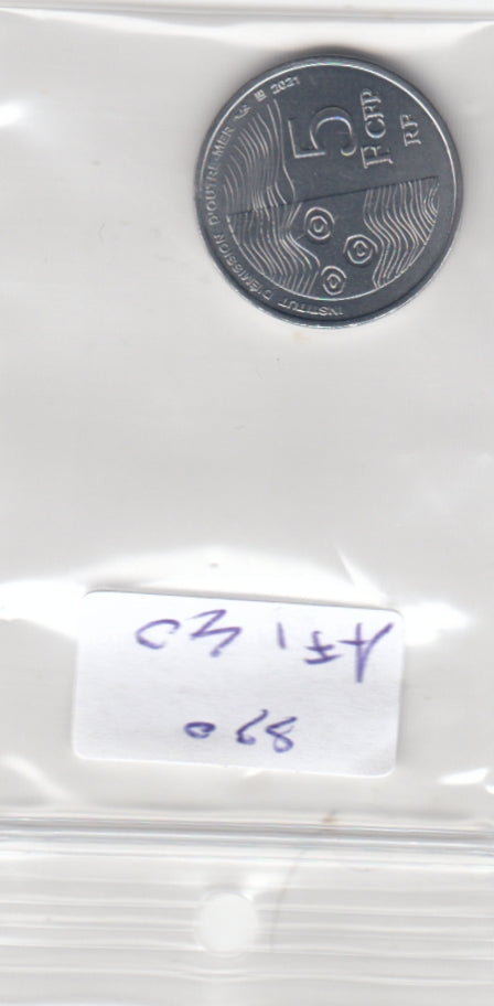 French Pacific Territories 5 Francs VF 2021